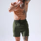Men's Solid Color Plus Size Zipper Pocket Sports Casual Shorts