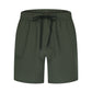 Men's Solid Color Plus Size Zipper Pocket Sports Casual Shorts