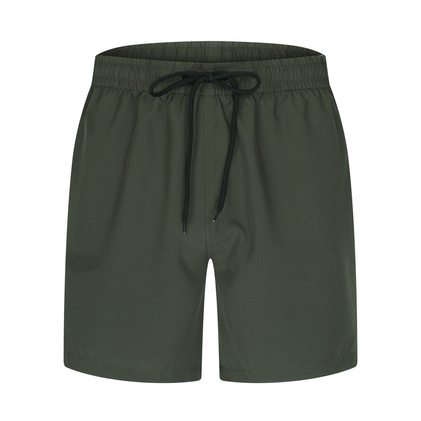 Men's Solid Color Plus Size Zipper Pocket Sports Casual Shorts