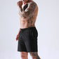 Men's Solid Color Plus Size Zipper Pocket Sports Casual Shorts
